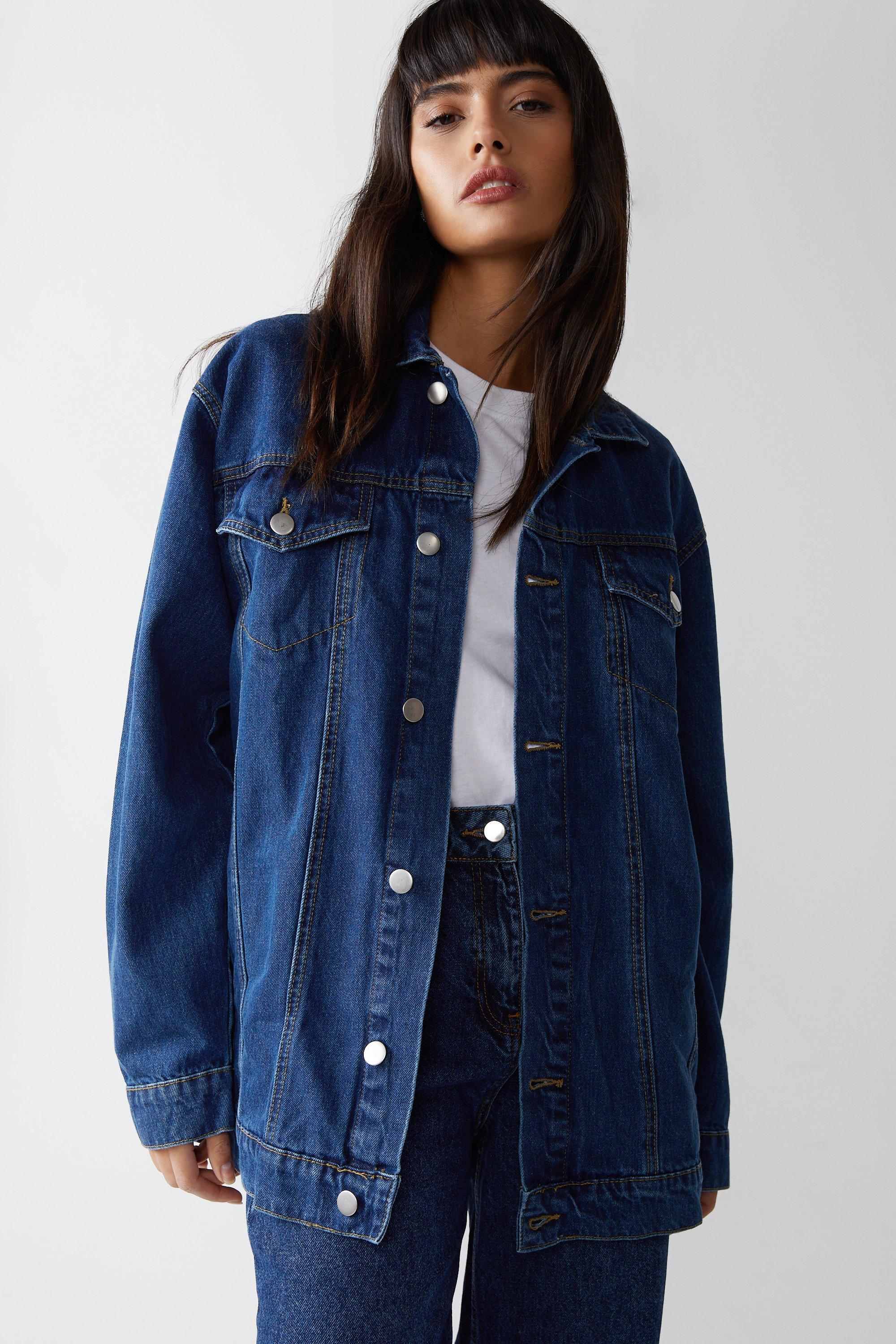 Oversized jean best sale jacket near me